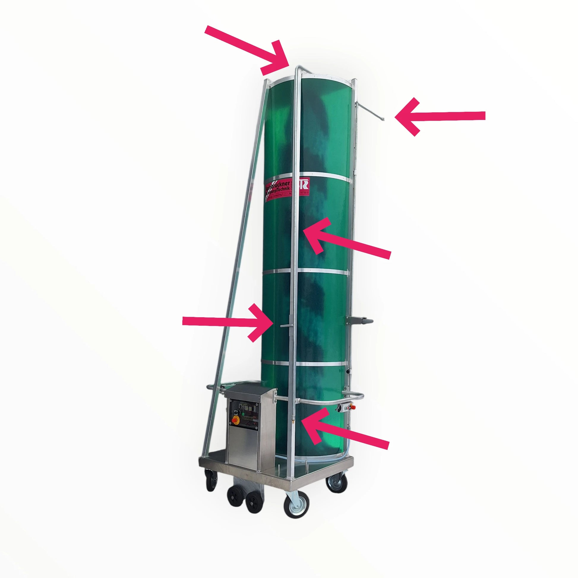 Afneembare arm voor Mobiele wasborstel volledig zichtbaar